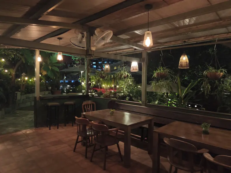 Outside dining area of Kahu