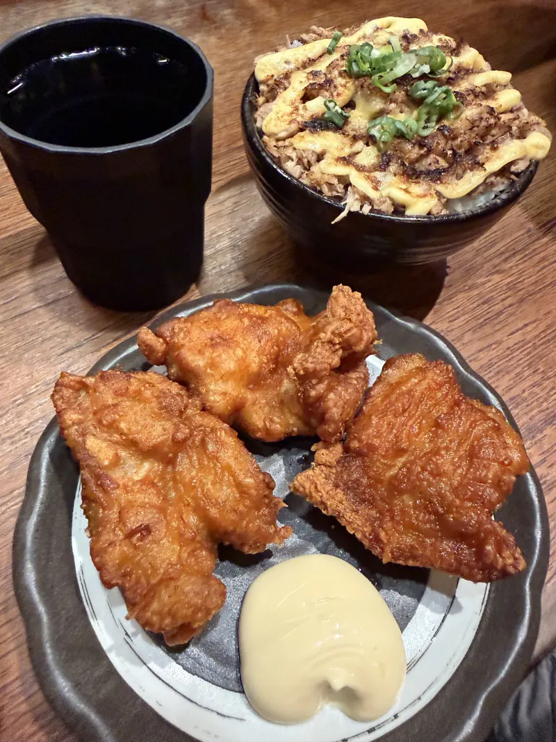 Karaage and Chashu rice