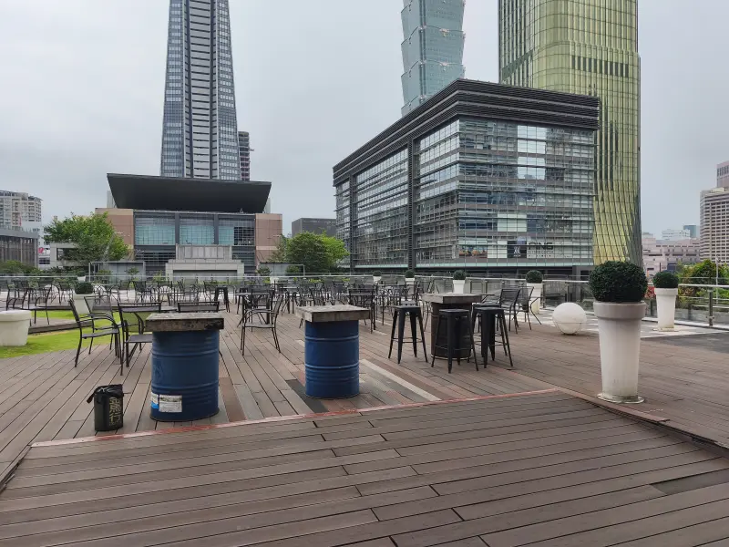 Outside seating at Amber Land