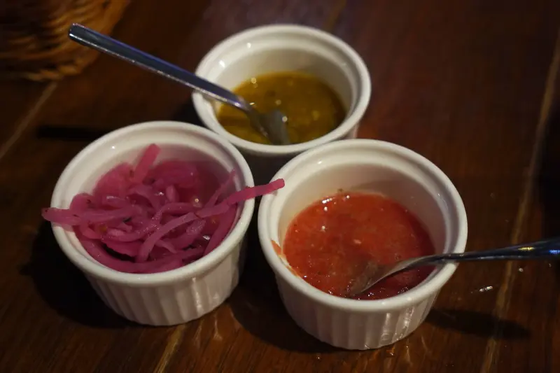 Salsas at Eddy's Cantina
