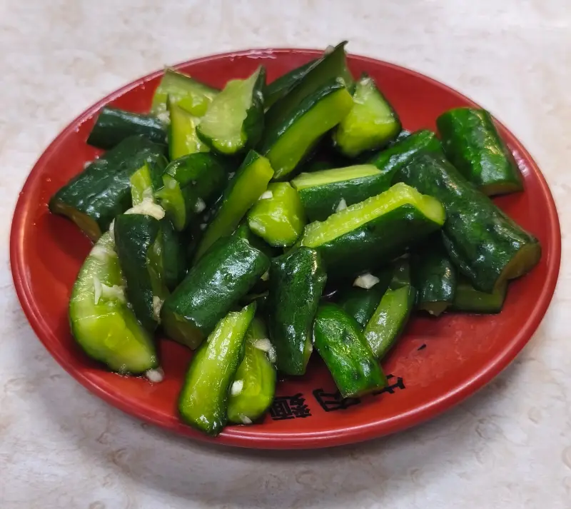 Smashed Cucumber and Garlic at Wanderlust